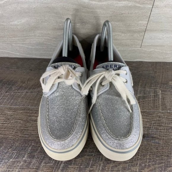 Women's SPERRY Glitter Patent Boat Shoe - Picture 3 of 11